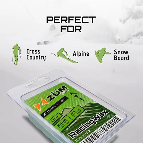 Vista 5 de ZUMWax - Cera universal para esquí y snowboard, 3.53 onzas, increíblemente rápida en todas las temperaturas
