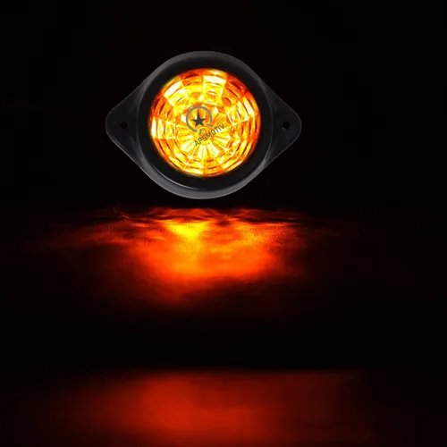 Vista 4 de Paquete de 10 luces LED para semirremolques para semirremolques, 12 V, impermeable, luces de pollo ámbar para semircamiones, carga carga, luces
