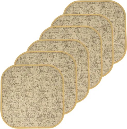 Vista 89 de Sweet Home Collection Cojines de espuma viscoelástica para silla, antideslizantes, diseño de panal de abeja, 16 x 16 pulgadas, paquete de 2