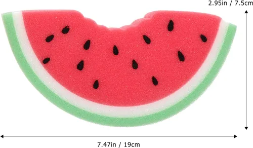 Vista 3 de 4 unids preciosas esponjas de baño en forma de fruta depuradores herramientas de baño para accesorios de ducha de baño
