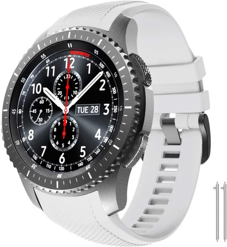 Vista 10 de NotoCity Correa de repuesto para Gear S3 Frontier sin huecos, correa de repuesto de silicona para Gear S3 Frontier/Classic/Galaxy Watch 1.811 in