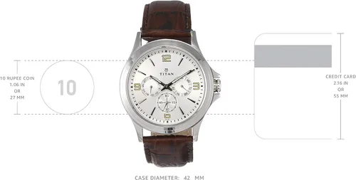Vista 3 de Titan Workwear - Reloj cronógrafo para hombre, cuarzo, resistente al agua, correa de acero inoxidable