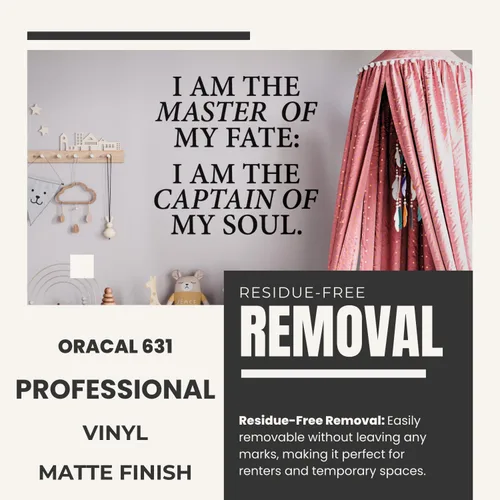 Vista 4 de My Vinyl Story - I Am The Master of My Fate - Inspirational Motivational Wall Decal Sticker Quote Vinyl Art Decor for Home Office Classroom Positive