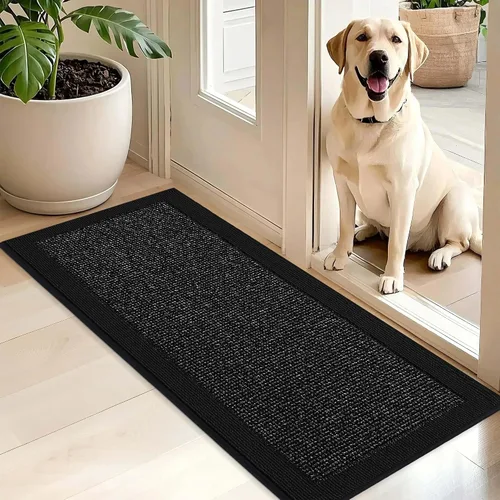 Vista 55 de BEQHAUSE Tapete para puerta interior de 20 x 32 pulgadas, tapete antideslizante para entrada, lavable, resistente a la suciedad, tapete