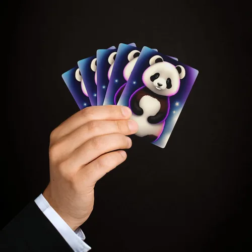 Vista 4 de Brian Bula Cartas de póquer de naipes de panda lindo con lindas tarjetas de oso panda
