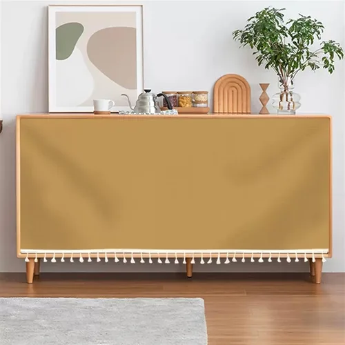 Vista 9 de SK Studio Cortinas cortas para cocina, cortina de privacidad para armario, a prueba de polvo, cortinas para debajo del fregadero, para cocina, Beige