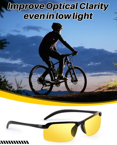 Vista 5 de Kanayu 12 lentes de conducción nocturna a granel, antideslumbrantes, lentes polarizados para conducción nocturna, gafas de visión nocturna, gafas