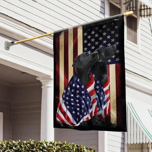 Vista 23 de Bandera Americana - Divertido Perro Pastor Alemán Bandera Americana TQN2748F, 3x5 pies. Bandera - Banderas de EE. UU. Poliéster Premium - Bandera