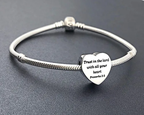 Vista 5 de MUERDOU Dije de corazón, pulsera cristiana con versículo bíblico para oración, fe, religiosa, regalos para mujeres