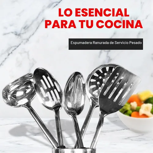 Vista 3 de Chef Craft Select Slotted Skimmer, 13.75 pulgadas, acero inoxidable
