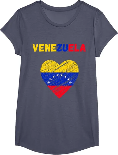 Vista 21 de Camiseta con la bandera venezolana con corazón de Venezuela, Negro