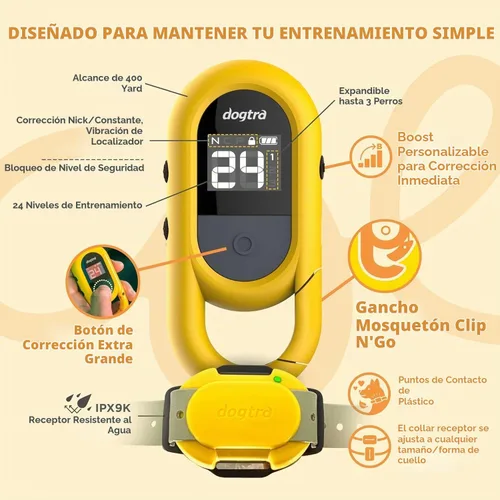 Vista 7 de Dogtra CUE Verde – Collar electrónico para entrenamiento de perros con control remoto – Entrenamiento hecho fácil para dueños de perros cotidianos