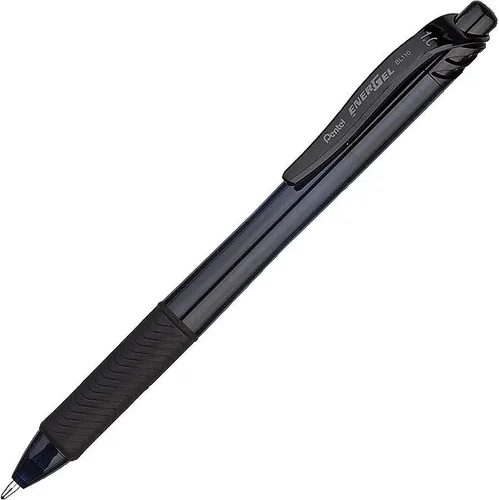 Vista 3 de Pentel EnerGel-X Bolígrafo retráctil de gel líquido, (0.039 pulgadas), línea gruesa, tinta negra, caja de 12 unidades (BL110-A)