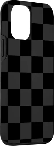 Vista 3 de Funda clásica para iPhone 12 Mini a cuadros grandes diseño de cuadros para mujer y hombre