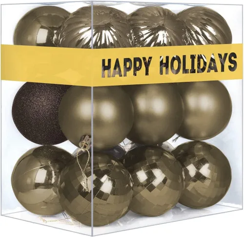 Vista 61 de Esferas pequeñas de bronce de 1.6 pulgadas para decoración del árbol de Navidad, adornos inastillables para cumpleaños, Halloween, vacaciones, boda