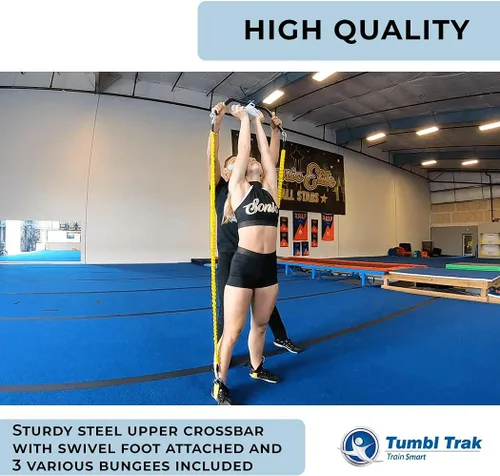 Vista 7 de Tumbl Trak Entrenador de Base de Porristas con Banda de Resistencia Stunt Double