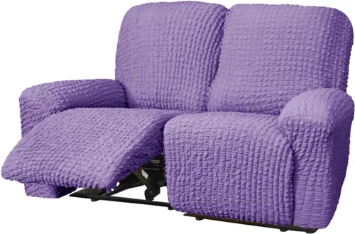 Vista 27 de vctops 4 fundas para sillas reclinables con textura de sirsaca a cuadros, suaves y elásticas, protector de muebles antideslizante con parte inferior