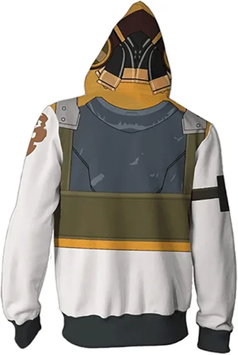 Vista 3 de Whenlove Anime Valorant Sova - Disfraz de cosplay con capucha y capucha, suéter casual, chaqueta de abrigo para Halloween