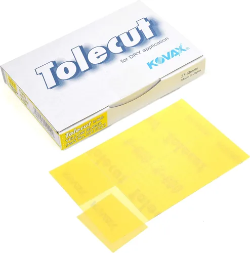 Vista 10 de Tolecut PSA - Hojas de lijado de bloque de 4 cortes, naranja K-1200, 191-1546, 25 hojas