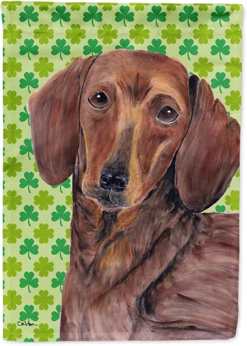 Vista 323 de Caroline's Treasures SS4442GF Affenpinscher Bandera de jardín con retrato de trébol del día de San Patricio para buzón, bandera decorativa