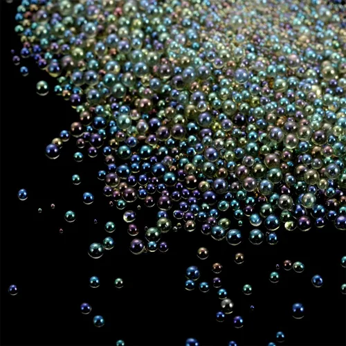 Vista 7 de Mini bolas de cristal de 0.4 a 0.118 in, relleno de resina epoxi para bricolaje, moldes de silicona, rellenos de decoración de arte de uñas