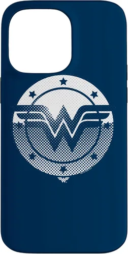 Vista 21 de Wonder Woman Funda con logotipo de escudo de medio tono para iPhone 17