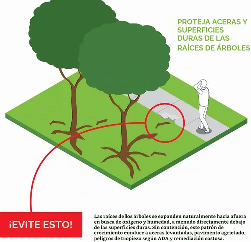 Vista 2 de Barrera de raíz de árbol, 24 x 18 pulgadas, paquete de 26 paneles