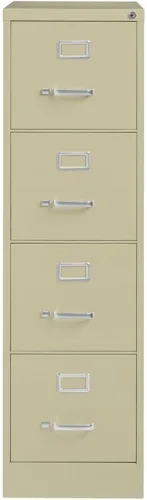 Vista 6 de Home Square - Archivador vertical de metal con 4 cajones en masilla/beige (juego de 2)