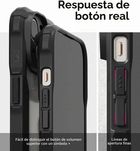 Vista 9 de Funda Ringke Fusion-X para iPhone 15 [Recortes precisos para lentes de cámara] Funda protectora a prueba de golpes de amortiguación pesada de ajuste