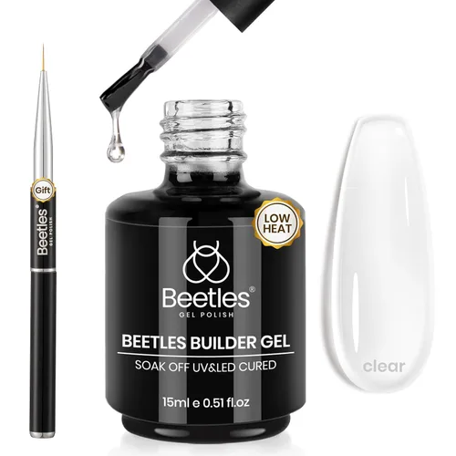 Vista 22 de Beetles - Gel constructor para uñas, 8 en 1, 0.51 onzas líquidas, gel de construcción transparente for Strengthening, Thickening & Building