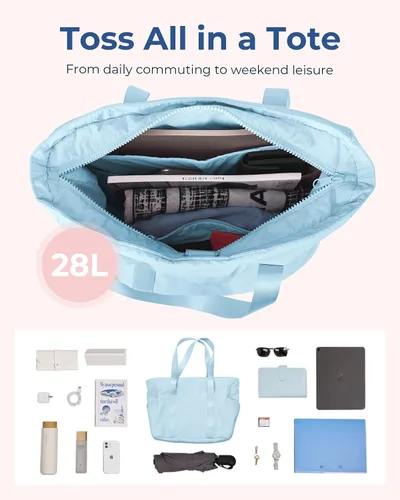 Vista 3 de BAGSMART Bolsa de yoga para mujer, bolsa de viaje para laptop, pañal, gimnasio, bolsa de yoga con hebilla para esterilla de yoga para deportes