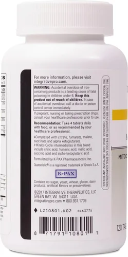 Vista 3 de Integrative Therapeutics K-PAX MitoNutrients, 120 Tabletas
