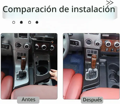 Vista 4 de Funda de Marco y Embellecedor del Panel de Cambio de Marchas para la Consola Central de Toyota Tundra 2007 2008 2009 2010 2011 2012 2013, Accesorios