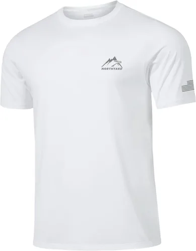 Vista 25 de NORTHYARD Camisetas de entrenamiento para correr para hombre, secado rápido Verde Armada (ArmyGreen)