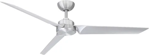Vista 13 de Roboto - Ventilador de techo inteligente de 3 aspas para interiores y exteriores, aluminio cepillado de 52 pulgadas con control remoto, funciona