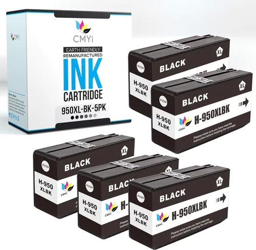 Vista 18 de 950XL - Cartucho de tinta de repuesto negro para HP Officejet Pro 251dw, 276dw MFP, 8100 - N811a, 8600, 8600 Plus, 8600 Premium, 8610, 8615, 8616