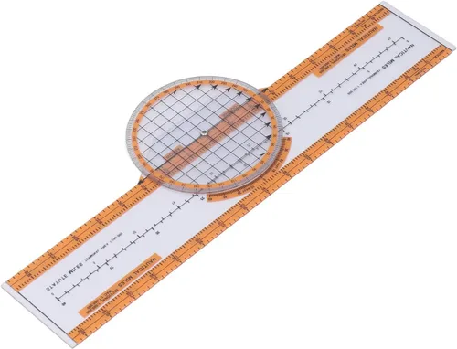 Vista 4 de Computadora de plástico, calculadora de computadora de aviación de plástico, accesorios para estudiantes, naranja, herramientas de dibujo y kits