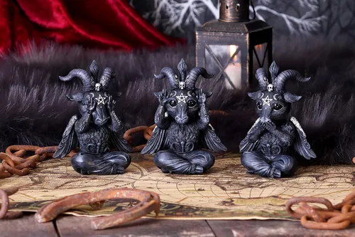 Vista 7 de Nemesis Now Cult Cuties Three Wise Baphoboo Negro 53in