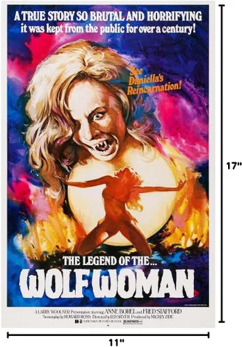 Vista 2 de Posterazzi La Lupa Mannara Werewolf Aka The Legend Of The Wolf Woman Annik Borel 1976 - Póster de la película Masterprint (11 x 17)