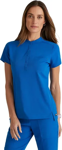Vista 13 de BARCO Grey's Anatomy Spandex Stretch Direct - Camiseta médica para mujer, cuello a presión Bahama
