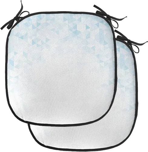 Vista 93 de Lunarable Floral Chair Cushion Pad, Flower Petal with Oriental Detail Culture Design, Seat Padding for Kitchen & Patio with Anti-Slip Backing