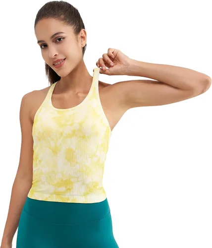 Vista 128 de sphinx cat - Camiseta corta de entrenamiento para mujer, camiseta sin mangas, acanalada, con espalda cruzada y brasier integrado