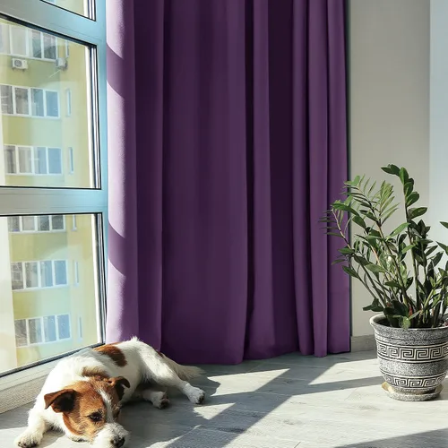 Vista 137 de Deconovo Cortinas opacas 100% con forro negro, cortinas con ojales aisladas térmicamente que reducen el ruido, doble capa para oscurecer