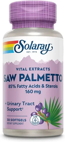 Vista 8 de SOLARAY - Extracto de palma enana americana – Salud de próstata y apoyo del tracto urinario – 136 mg de ácidos grasos y esteroles – verificado