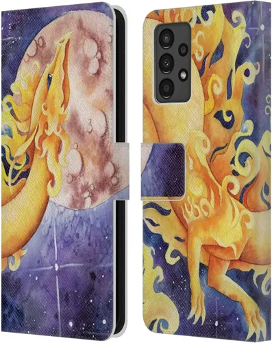 Vista 239 de Head Case Designs Officially Licensed Carla Morrow Galactic Entrancement Dragons Leather Wallet Case Compatible with Samsung Galaxy A07 4G
