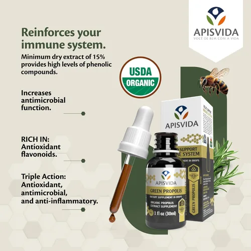 Vista 2 de Extracto de propóleo verde orgánico Propoflex 1fl oz - 1.0 fl oz