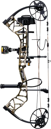 Vista 11 de Bear Legit Maxx - Arco compuesto listo para cazar, 70 libras. Peso de tiro con arco True Timber Strata/Negro