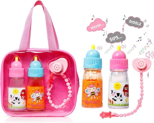 Vista 9 de My Sweet Baby® Magic Doll - Biberones de Alimentación Mágicos que Desaparecen con Conjunto de Sonidos – Sorbos con Sonido, Dice "Mama", Risita +