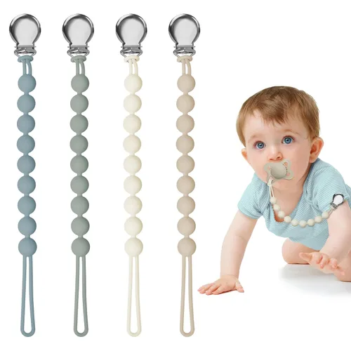 Vista 8 de Clips para chupetes para bebé niña niño, soporte de silicona para chupetes MAM, artículos esenciales para bebés recién nacidos, regalo para Baby
