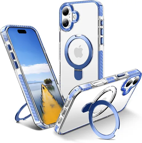 Vista 65 de UMIONE - Funda con diseño de anillo magnético giratorio de 360° para iPhone 11, soporte de bucle invisible integrado, compatible con Magsafe, funda